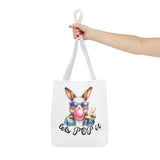 Cool Bunny Tote Bag - Let's POP it! Stylish Shopping Bag, Easter Gift, Fun Tote for Spring, Cute Bunny Lover, Summer Outing
