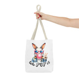 Cool Bunny Tote Bag - Let's POP it! Stylish Shopping Bag, Easter Gift, Fun Tote for Spring, Cute Bunny Lover, Summer Outing