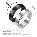 Stress-free Fidget spinner Ring